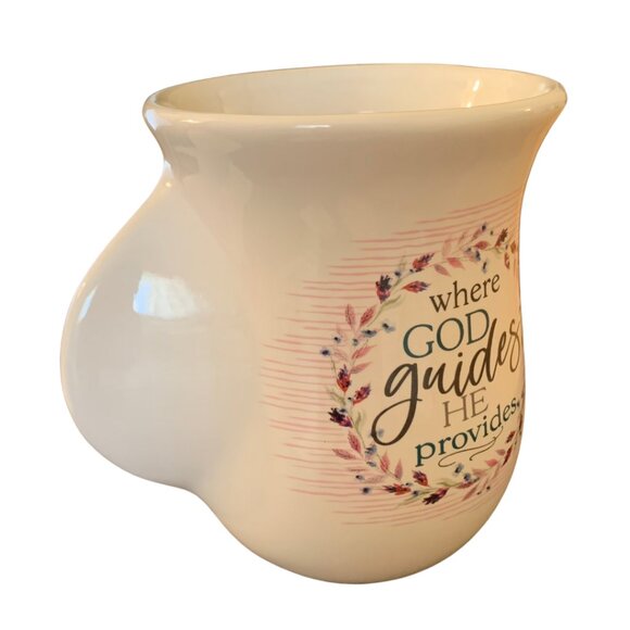 Coffee Mug Christian Faith Products God Provides/ Unique Shape/ Cup 20 oz - Picture 2 of 5